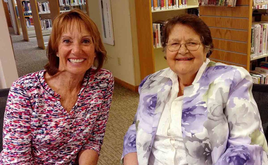 Emma Davis’s descendant Lydia Money of St. Helena met May Davis’s descendant Laurie Banks of Sacramento