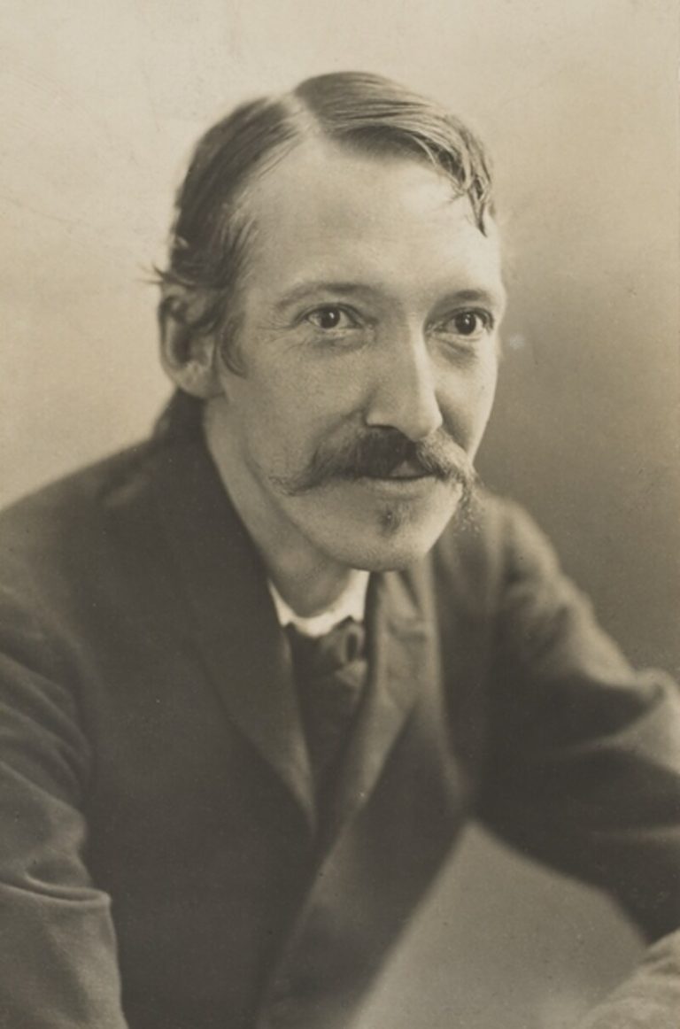 Portrait of Robert Louis Stevenson, photographed by Henry Walter Barnett (public domain)