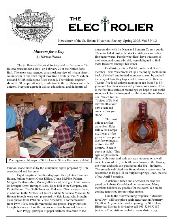 May 2005 newsletter cover