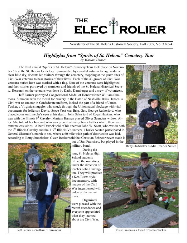 November 2005 newsletter cover