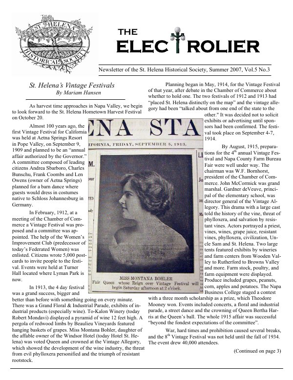 August 2007 newsletter cover