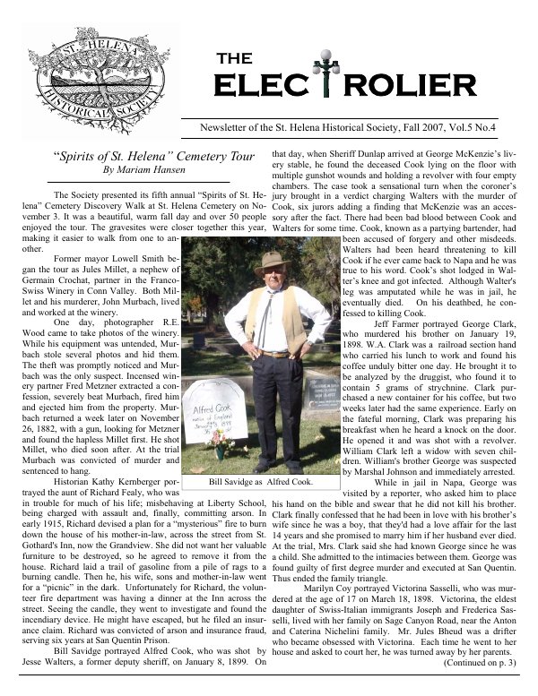 November 2007 newsletter cover