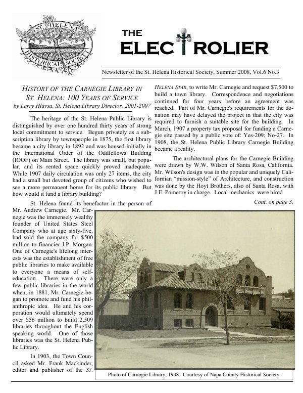 August 2008 newsletter cover