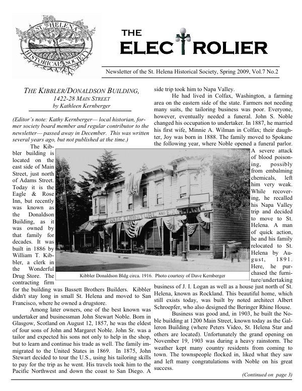 May 2009 newsletter cover