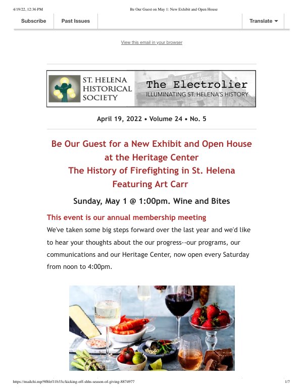 April 19, 2022 newsletter cover