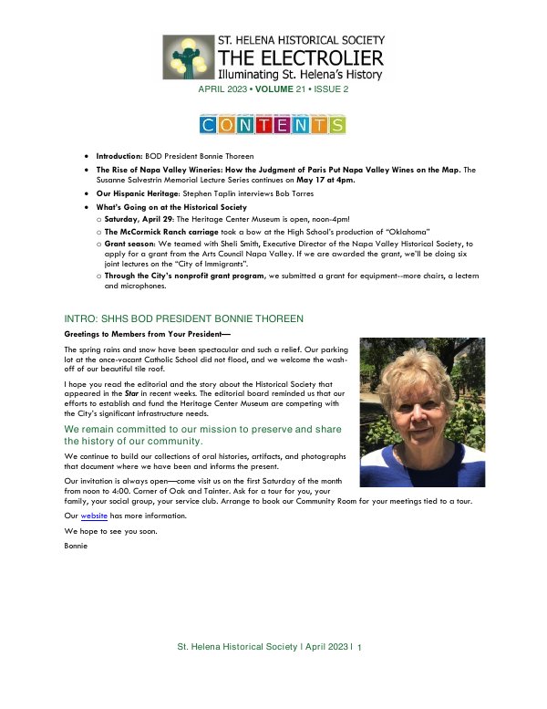 April 2023 newsletter cover
