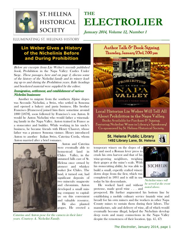 January 2014 newsletter cover