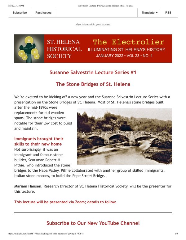 January 2022 newsletter cover