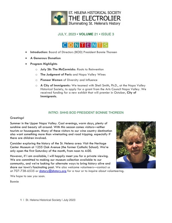 July 2023 newsletter cover