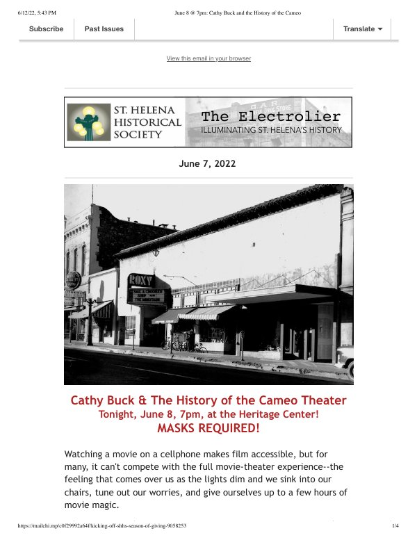 June 7, 2022 newsletter cover