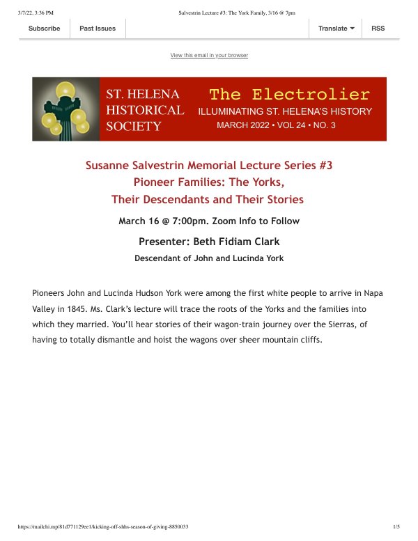 March 2022 newsletter cover
