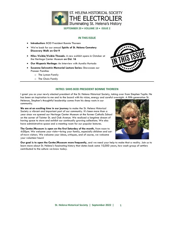 September 29, 2022 newsletter cover